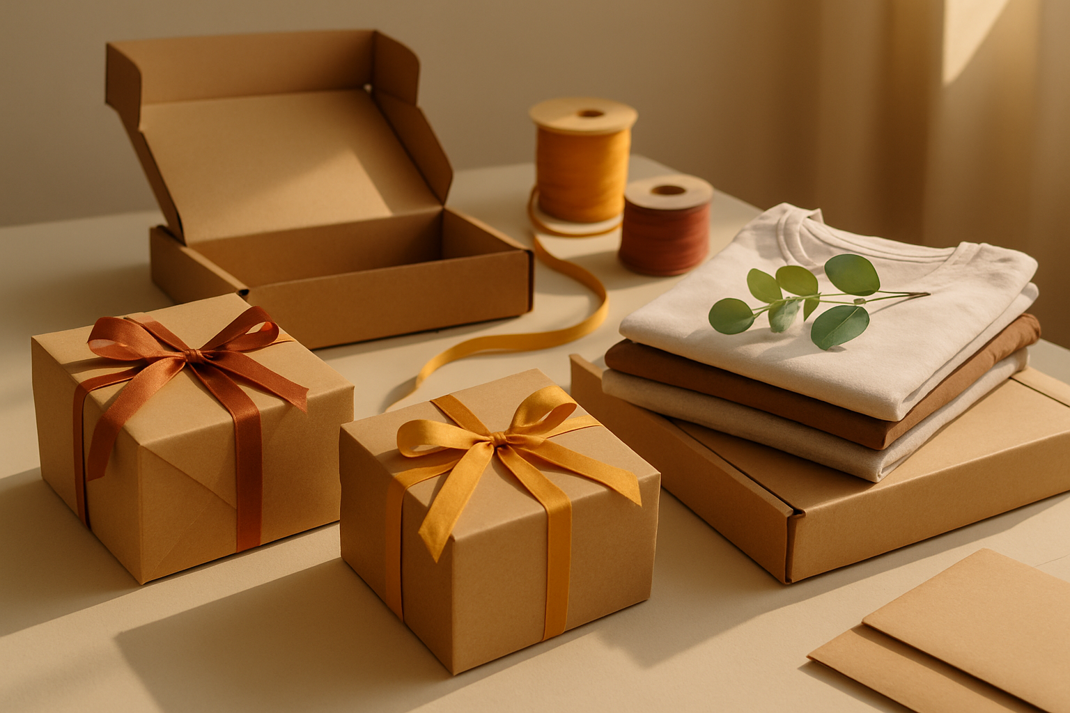 Gift orders being packed for shipping